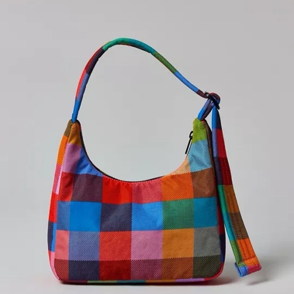 BAGGU x  UO - MADRAS Mini Nylon Shoulder Bag - Picture 4 of 4
